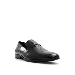New In Box ALDO Men's Bedford Slip On Patent Black Vegan Leather Loafer - Size 7
